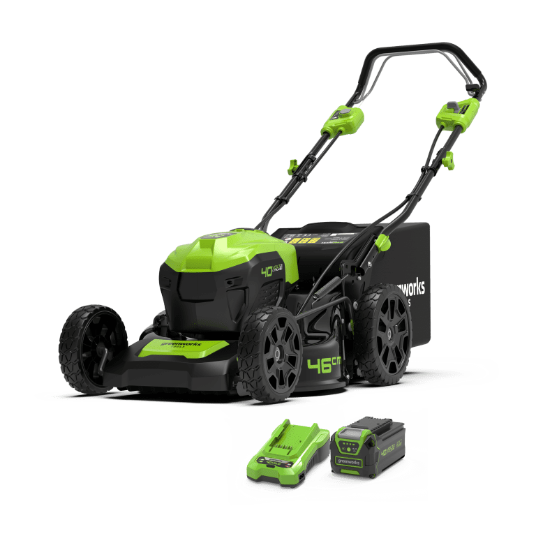 40V kosilnica 46cm z brezkrtačnim DIGIPRO motorjem s 4Ah baterijo in polnilcem GD40LM46SP